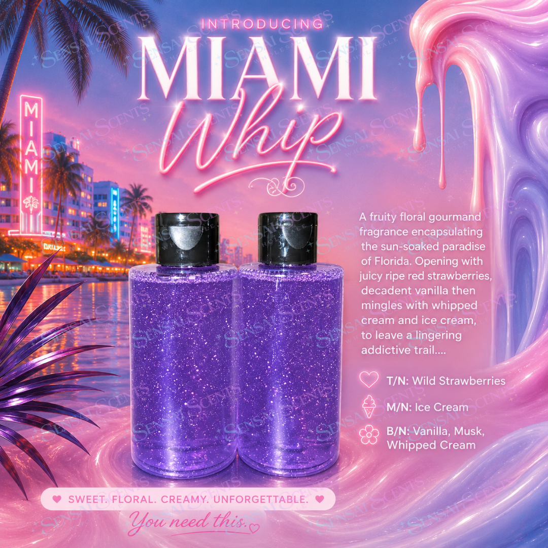 New Miami Whip 2 in 1 Shower Gel & Bubble Bath
