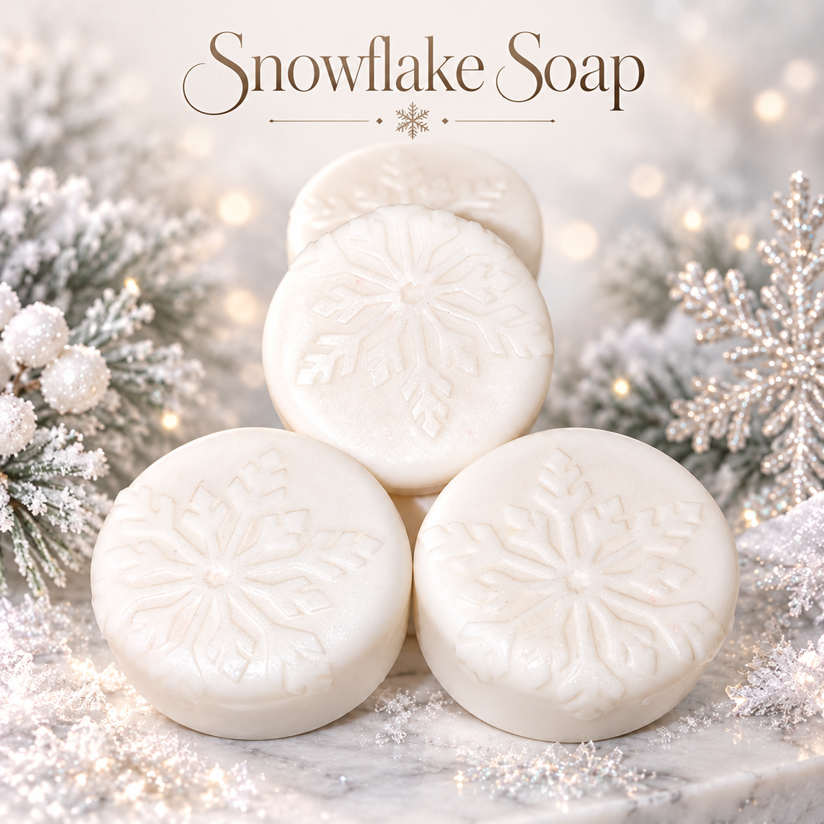 Christmas Snowflake Soap